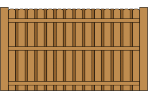 Wood Board on Board Fence