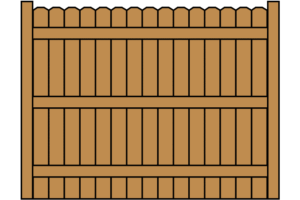 Wood Board to Board Fence